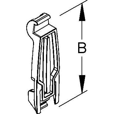 Niedax - Kabelhalteklammer für Leitungsführungskanal Kabelhalteklammer LFGKH 200 Breite 175mm