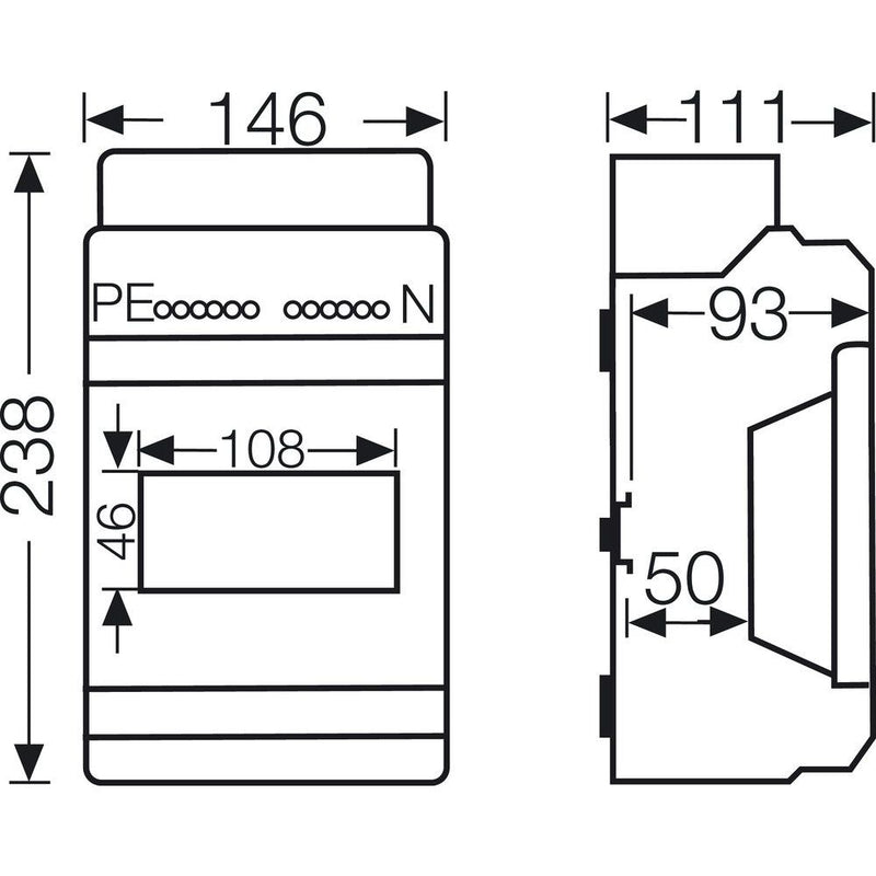 Hensel - Installationskleinverteiler KV-Automatengehäuse KV PC 9106 6TE (6x18mm) IP65