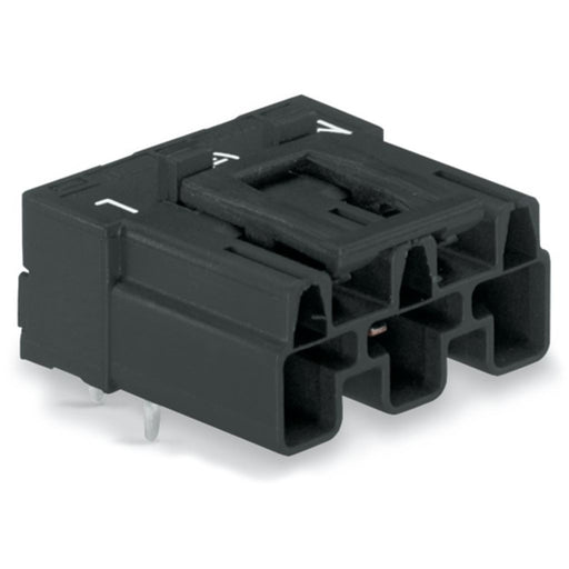 WAGO - Leiterplattensteckverbinder Stecker für Leiterplatten 770-813/011-000 3-polig,schwarz − 100 Stück