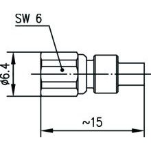 Telegärtner - Koax-Steckverbinder SMC-Kabelbuchse AU 100024908 RG405/U,1671A,UT-85 − 5 Stück