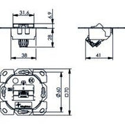 Telegärtner - Kommunikationsanschlussdose Kupfer Modulaufnahme 100022984 AMJ-SL 1-fach