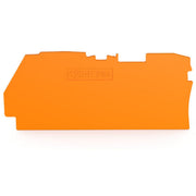 WAGO - Abschluss- und Zwischenplatte für Reihenklemme Abschlussplatte 2104-1292 1 mm, orange − 100 Stück