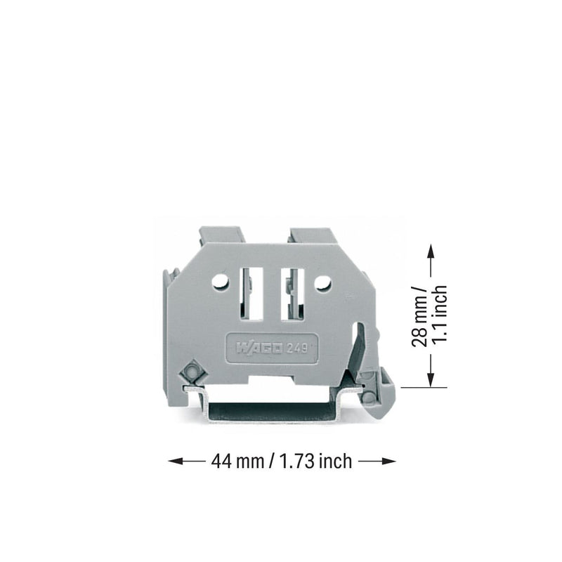 WAGO - Endklammer/-halter für Reihenklemme Endklammer 249-117 10mm breit grau − 25 Stück