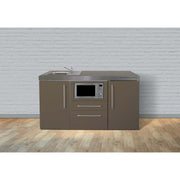 Stengel - Mini-Küche Miniküche Premiumline MPMMM160MWBli2Sn Mokka metallic