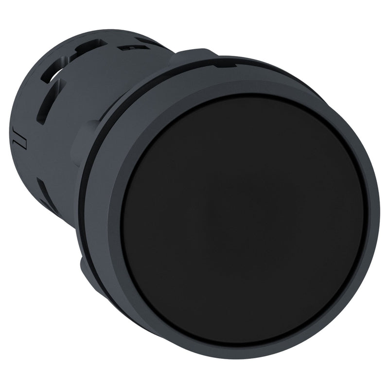 Schneider Electric - Drucktaster, Komplettgerät Schwarzer Drucktaster XB7NA21 D22, flach, sw, 1S − 10 Stück
