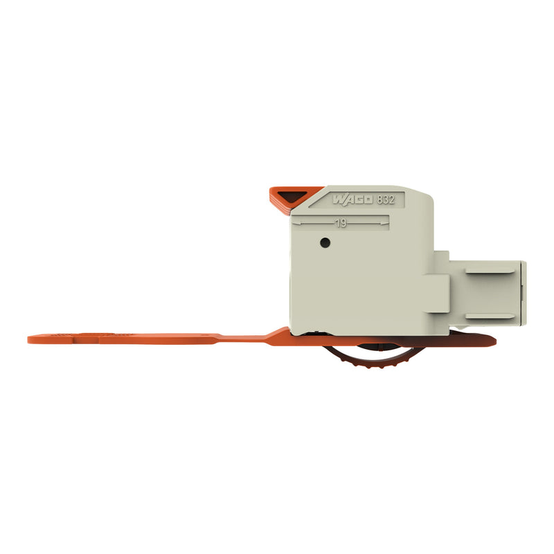 WAGO - Ein- und mehrpolige Klemmenleiste 1-Leiter-Federleiste Hebel 832-1104/344-000 Push-inCAGECLAMP,lgr − 10 Stück