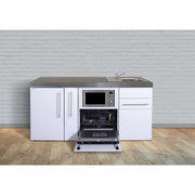Stengel - Mini-Küche Miniküche Premiumline MPGSMSM180AGSMWBreS Schwarz matt