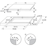 Gorenje - Kochfeld EB-Autark-Kochfeld Indukt. GI8421BX 80cm,4 Kochz