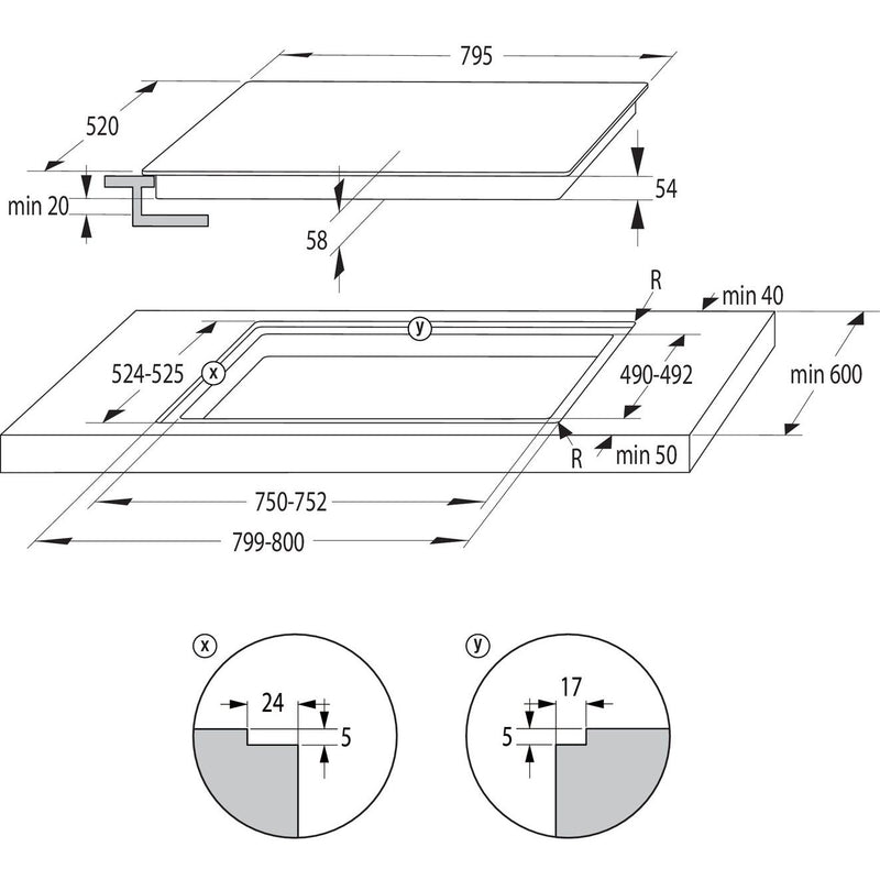 Gorenje - Kochfeld EB-Autark-Kochfeld Indukt. GI8421BX 80cm,4 Kochz