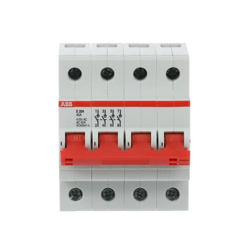 ABB Stotz S&J - Schalter für Reiheneinbau Trennschalter E204/40R Schaltgriff rot
