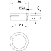 OBO Bettermann - Erweiterungs-/Reduzierring Reduktion 167 R MS PG11-7 − 50 Stück