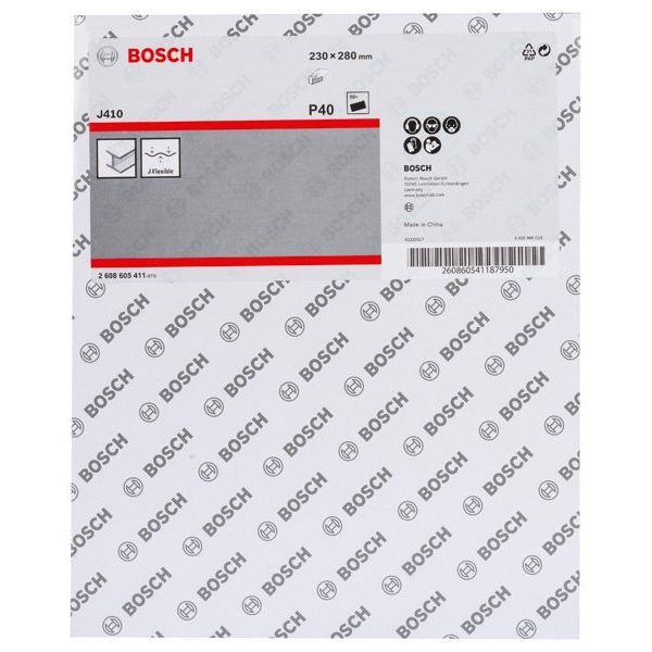 Bosch - Schleifpapier/Schleifvlies Schleifblatt J410, 2608605411 Standard for Metal