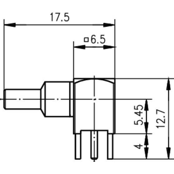 Telegärtner - Koax-Steckverbinder Kabelwinkelanschluss 100021316 f.Gedr.Sch.(RG316/U) − 5 Stück