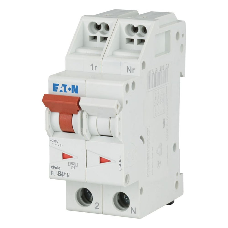 Eaton - Leitungsschutzschalter PLI-B4/1N B 4A, 1p+N Steckkl