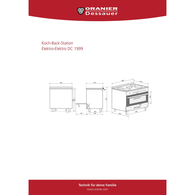 Oranier - Herd Koch-Back-Station Elektro DC 1999 eds 90cm