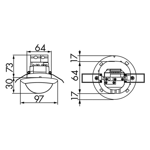 BEG Brück Electronic - Bewegungsmelder/Präsenzmelder komplett Präsenzmelder PD4-M-1C-K-PS-DE