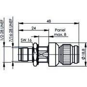 Telegärtner - Überspannungsableiter für Informations-/MSR-Technik TNC-Überspannungsableiter 100023854 m-f Einbau