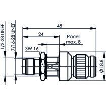 Telegärtner - Überspannungsableiter für Informations-/MSR-Technik TNC-Überspannungsableiter 100023854 m-f Einbau