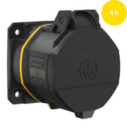 Walther Werke - CEE-Anbausteckdose (IEC 60309) CEE NEO Anbaudose gerade FW430504CC 32A 4P 4h IP54