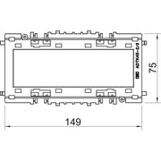 OBO Bettermann - Einbaudose für Geräteeinbaukanal Adapter für Einb.geräte 45 ADT-K45 3 zweifach/dreifach − 6 Stück