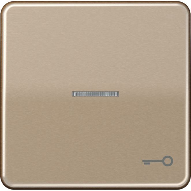 Jung - Abdeckung/Bedienelement für Installationsschalterprogramme Wippe Sym.TÜR/Lichtl.gold CD 590 KO5T GB für beleuchtb.Taster