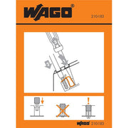 WAGO - Warn-/Hinweisschild Handhabungsaufkleber 210-183 f.280-641/642 − 100 Stück