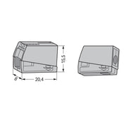 WAGO - Steckklemme Leuchtenklemme 224-101 1,0-2,5mmq grau − 100 Stück