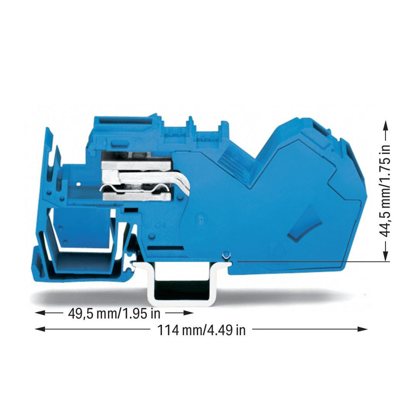 WAGO - Neutralleitertrenn-Reihenklemme N-Trennklemme 785-613 35,0 qmm, blau