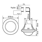ESYLUX - Bussystem-Bewegungsmelder Präsenzmelder PD-C360bt#EP10428951 DALI-2
