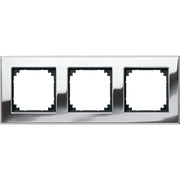 Merten - Abdeckrahmen Metallrahmen 3f.chrom 475339 waage/senkrecht