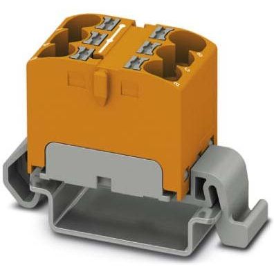 Phoenix Contact - Durchgangs-Reihenklemme Verteilerblock PTFIX 6X4-NS35A OG waager, 0,2-6qmm or − 10 Stück