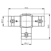 Telegärtner - Koax-Kupplung BNC-T-Stück 100023594 50 Ohm − 5 Stück