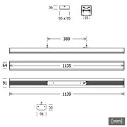 LTS Licht&Leuchten - Pendelleuchte LED-Pendelleuchte TIMLD1051139830D.Esc 830, DALI, esche