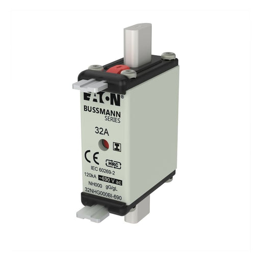 Eaton - Messersicherung Sicherungseinsatz Nieders. 32NHG000BI-690 32A AC 690V 120kA − 3 Stück
