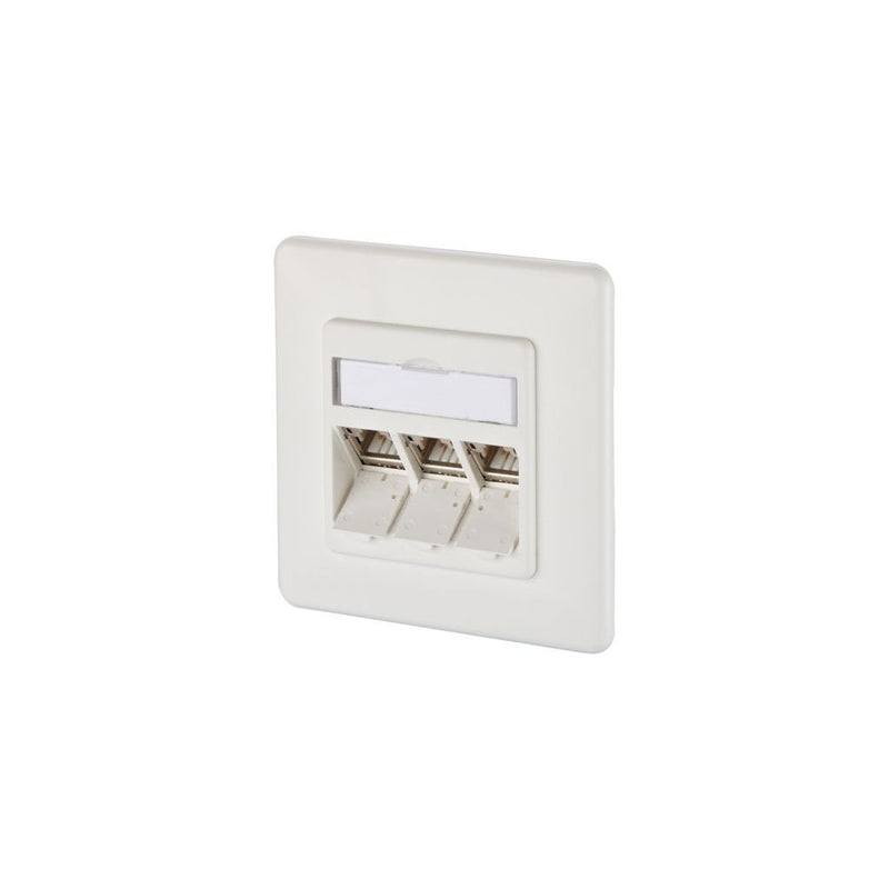 Metz Connect - Kommunikationsanschlussdose Kupfer Anschlussdose, Cat.6A TN E-DATmod-3UP-rws 3xRJ45,UP,rws