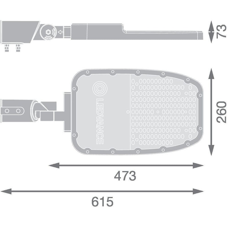 Ledvance - Straßen- und Platzleuchte LED-Mastan-/aufsatzleuchte SLAREA#4099854079887 727, Z48-60