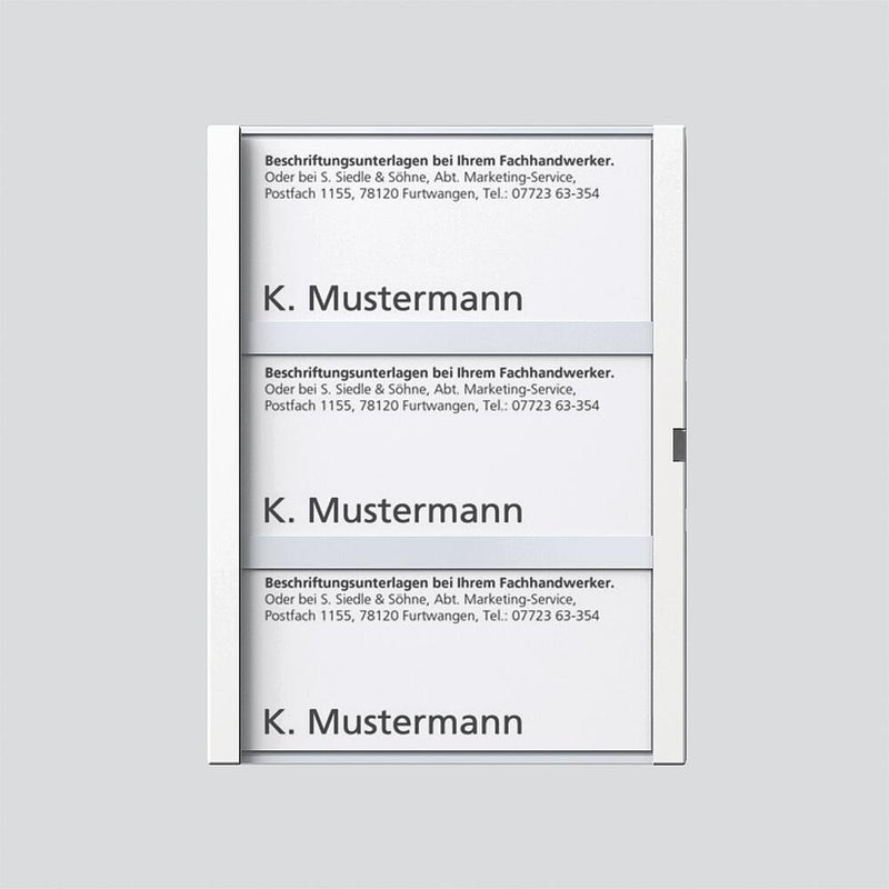 Siedle&Söhne - Zubehör/Ersatzteile für Türkommunikation Namensschild ws kpl. 200029046-00 f.TM 611-3 W