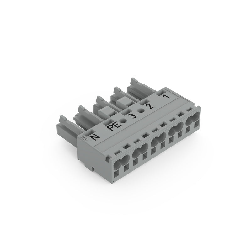 WAGO - Steckverbinder für steckbare Gebäudeinstallation Buchse 5-polig 770-245/062-000 Kod. B,grau − 50 Stück