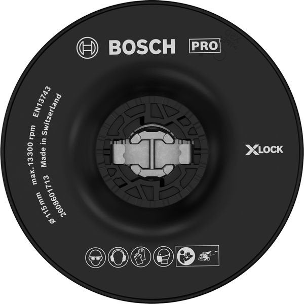 Bosch - Stützteller für Schleifwerkzeug PRO Stützteller Hart, 2608601713 115 mm, X-Lock