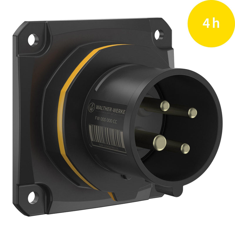 Walther Werke - CEE-Gerätestecker (IEC 60309) CEE NEO Anbaugerätestecker FW611404CC gerade 16A 4P 4h − 10 Stück