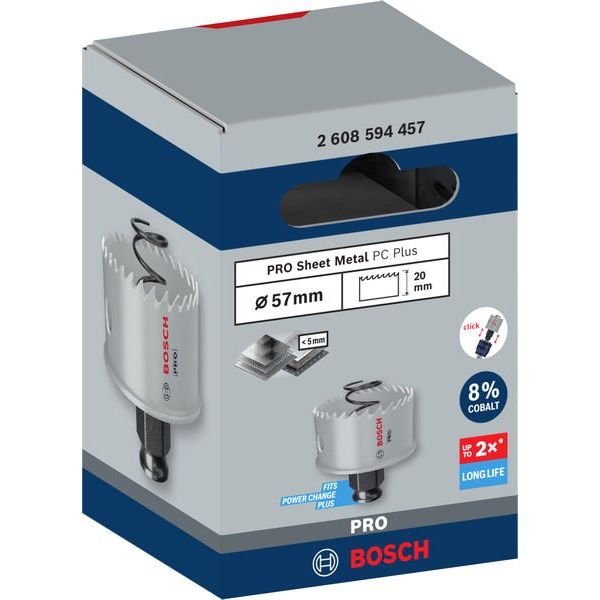 Bosch - Lochsäge PRO Sheet Metal PC Plus 2608594457 Lochsäge, 57 mm