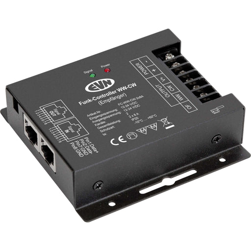 EVN Lichttechnik - Steuergerät für Leuchten Funk-Empfänger-Controller FCWWCW2X8A 12-24V/DC-2x8A IP20