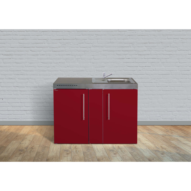 Stengel - Mini-Küche Miniküche Premiumline MPBR120KSGKFliBre Bordeauxrot
