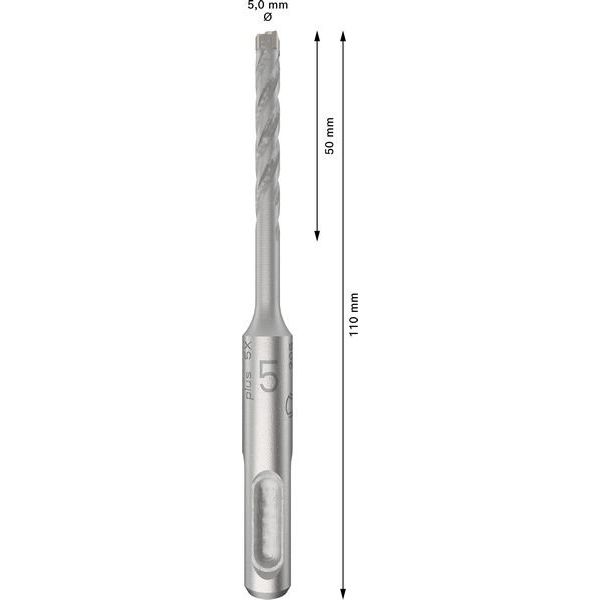 Bosch - Bohrer PRO SDS plus-5X 2608833889VE(10) Hammerbohrer 5 x 50
