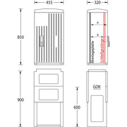 uesa - Gehäuse/Schaltschrank (leer) Leerschrank IP44 A060-M-850 850x455x320mm