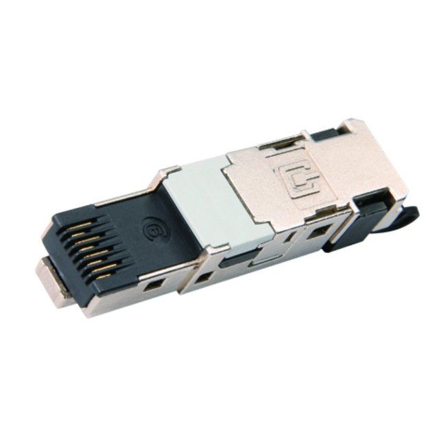 Telegärtner - Modularer Steckverbinder Stecker STX RJ45 feldk. 100007492 AWG22-26 sw T568B − 10 Stück