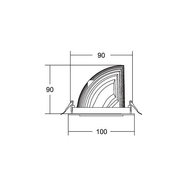Brumberg Leuchten - Downlight/Strahler/Flutlicht LED-Einbaurichtstrahler 88244165DA 3500K