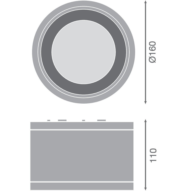 Ledvance - Downlight/Strahler/Flutlicht LED-Aufbaudownlight IP65 DLSU.DN160P3084060DW 840, 60Gr., ws