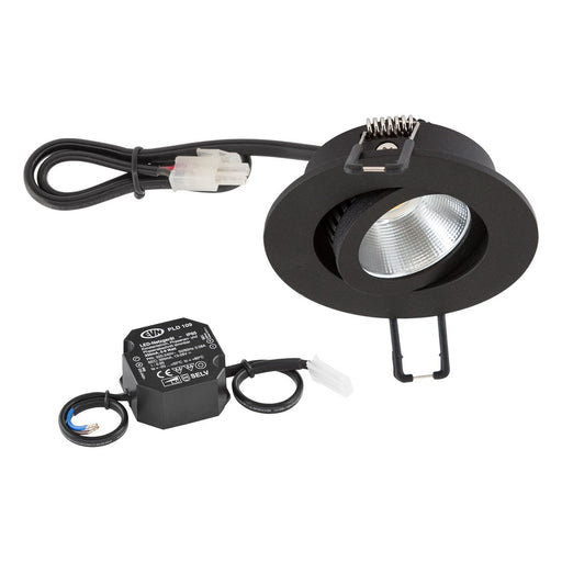 EVN Lichttechnik - Downlight/Strahler/Flutlicht P-LED Deckeneinbauleuchte PC20N60902 3000K IP20 230V sw