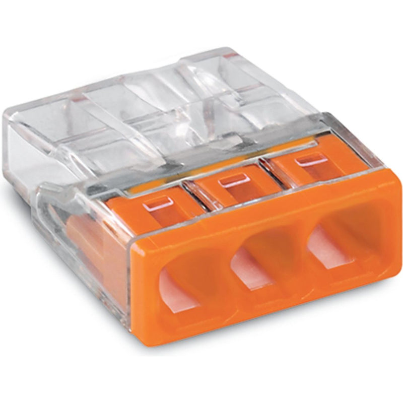 WAGO - Steckklemme Verbindungsdosenklemme 2273-203 3x 0.5-2.5 orange − 100 Stück